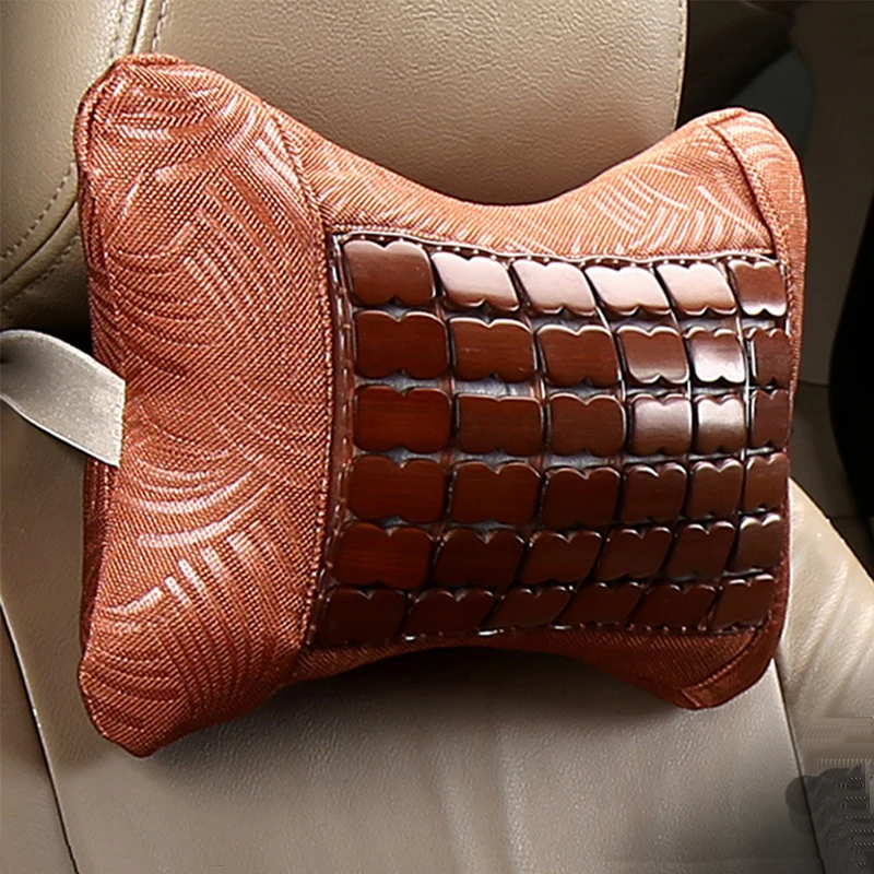 

Car Seat Cushion Waist Support Cushion Pad Protection Back Massage Lumbar Mahjong Bamboo Mat Car Interior Accessories
