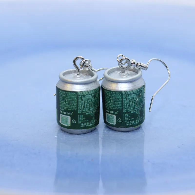 Новые милые мини-серьги в виде банок для сока Женская Модная креативная