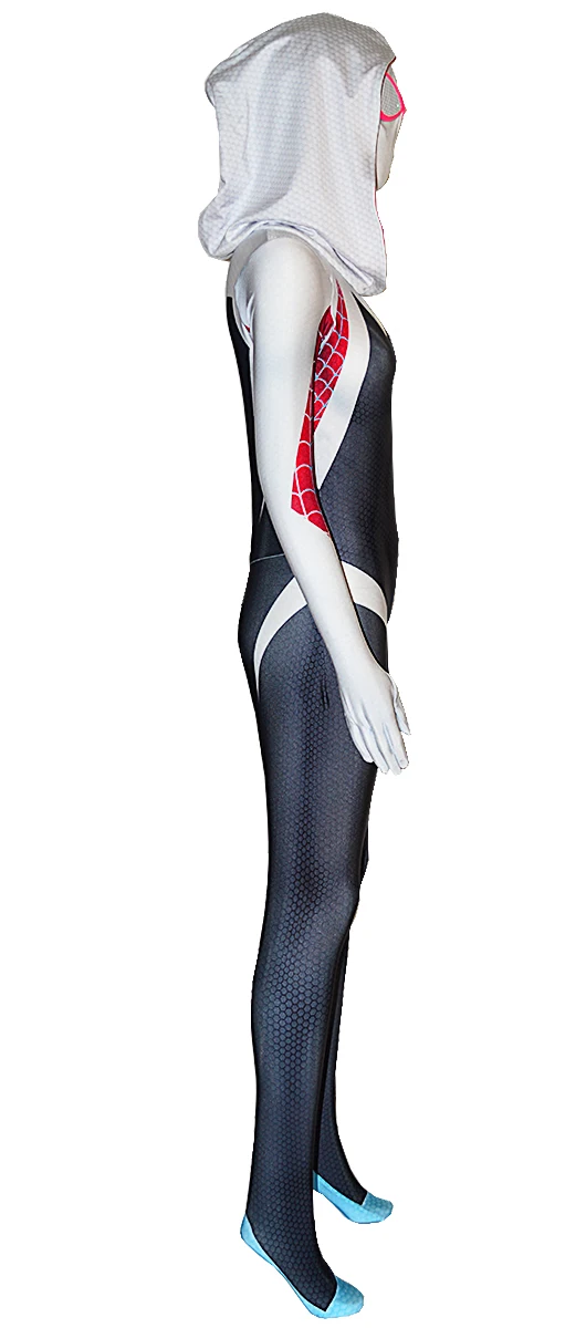 Adults Kids Gwen Stacy Cosplay Costume Superhero Zentai Suit Female Girls Woman Halloween Full Bodysuit |