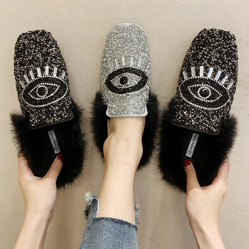 Новинка дизайнерская женская обувь с блестящими пайетками брендовая зимняя из