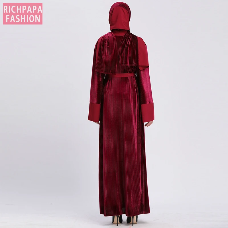 Мусульманский халат абайя мусульманский мусульманское кимоно кардиган хиджаб