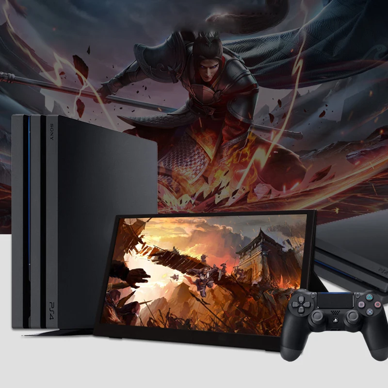 15 6 portable monitor lcd hd hdmi compatible usb type c display for pc laptop phone ps4 switch 1080p gaming monitor ips screen free global shipping