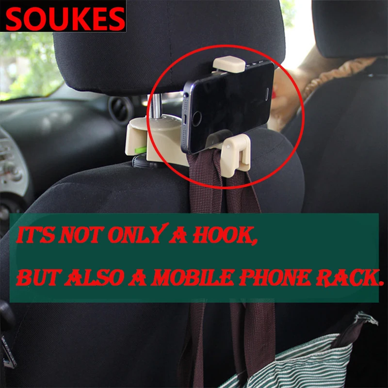 1 шт. Автомобильный держатель для телефона на спинку сиденья крючок вешалка зажим
