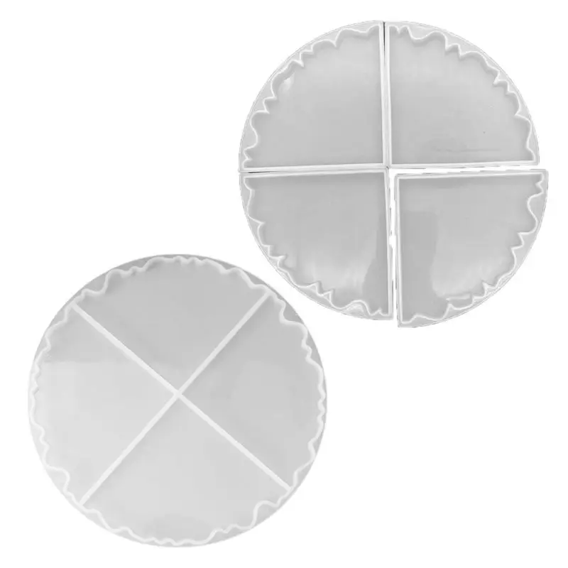 

2Pcs Silicone Interlocked Coaster Mold Irregular Cup Bowl Mats Epoxy Resin Molds H37C