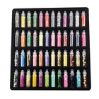 Блестящая пудра для ногтей, 48 флаконовнабор, серия миниатюрных цветных блесток для украшения ногтей, УФ-гель, стразы, 2021