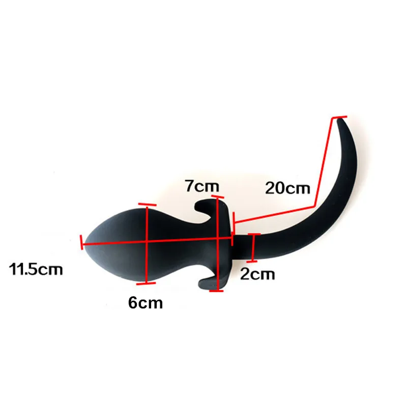 Силиконовая Анальная пробка с хвостом собаки для анального секса Эротические