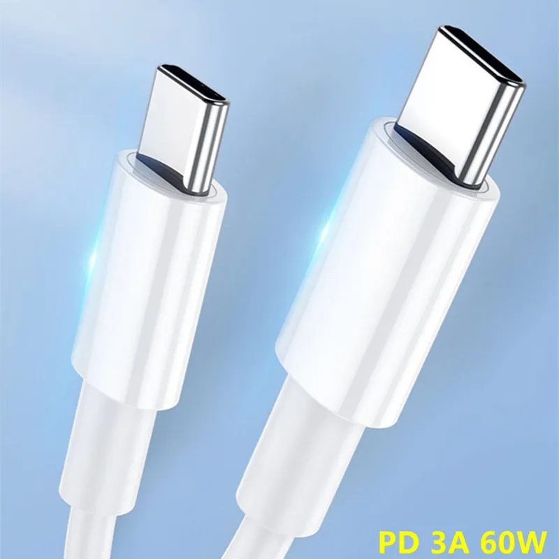 

Cable de carga rápida tipo C a USB C, Cable de sincronización de datos para nuevo MacBook Pro, Huawei Matebook 3A, PD, Cargador