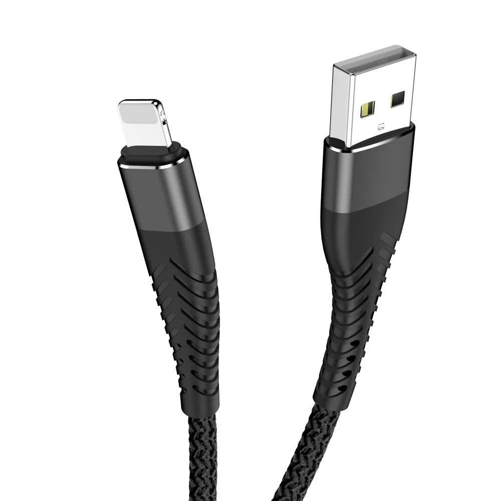 Черный 1 м 2 м 3 м USB кабель для зарядки данных для Apple iPhone 7 8 Plus 10 11 Pro X XS Max шнур 5 6 S 5S 6 S Быстрая зарядка - Цвет: Черный