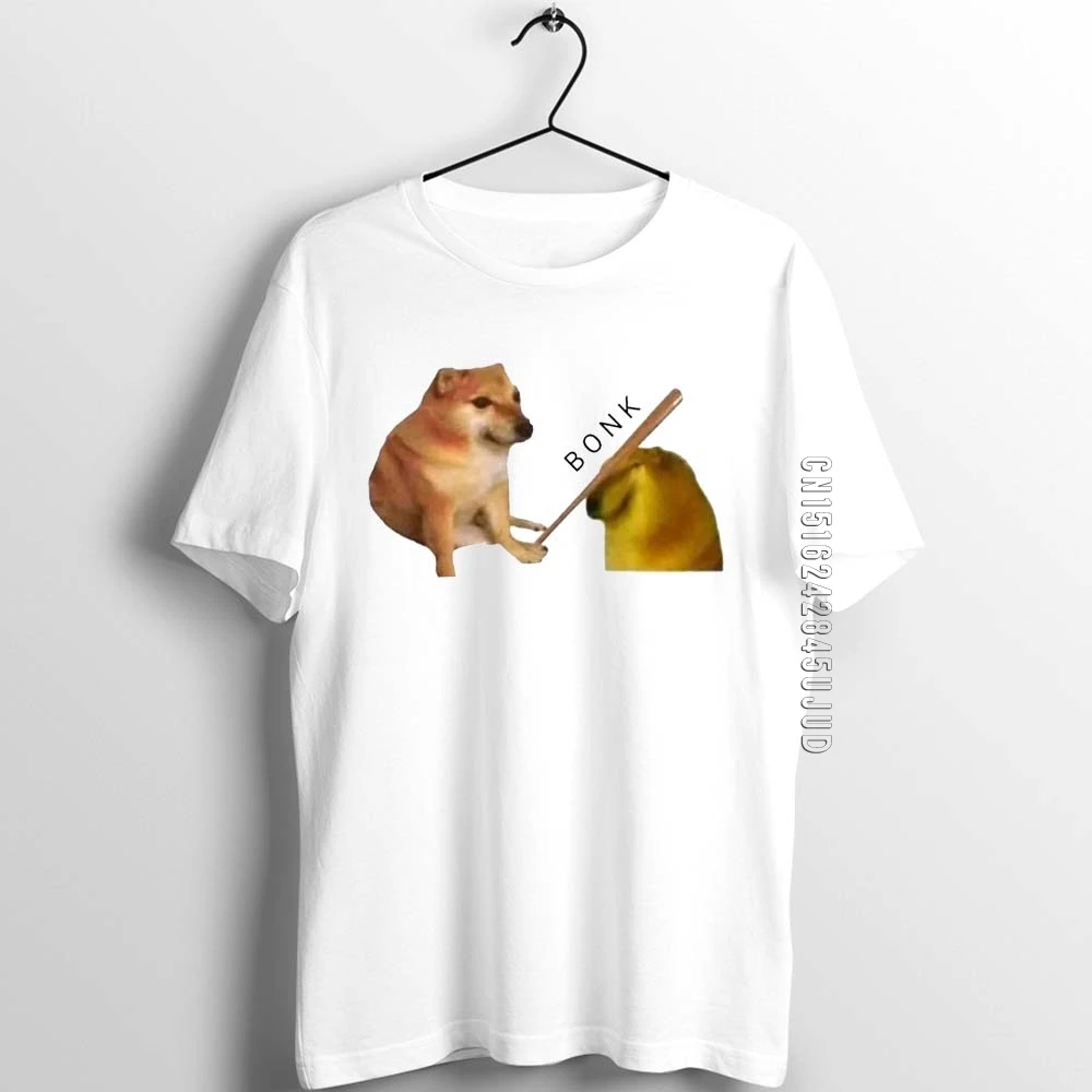 

Unisex Men Guys T Shirt Bonk Meme Doge Funny Artwork Printed Male Cotton Graphic Designer T-shirts Adult Summer Clothes