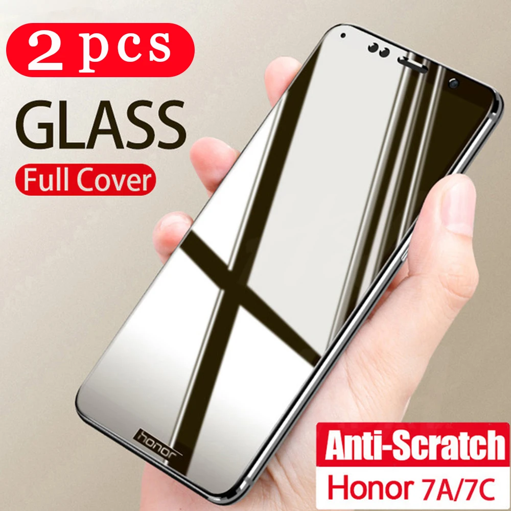 Закаленное стекло для huawei p smart plus 2018 2 шт. защитная пленка экрана телефона honor 7 7x7s 7c