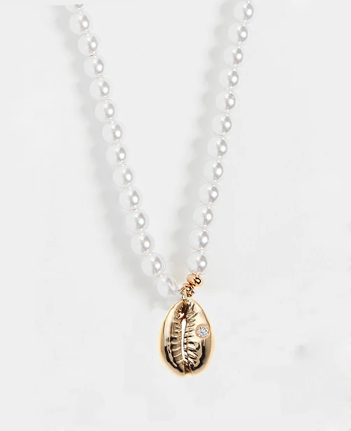 NECKLACE 13 Цепочка Из Нержавеющей Стали, каури, ожерелье в оправе, колье, аксессуары, массивные ожерелья для женщин, женские ювелирные изделия, бохо - Окраска металла: NECKLACE 13