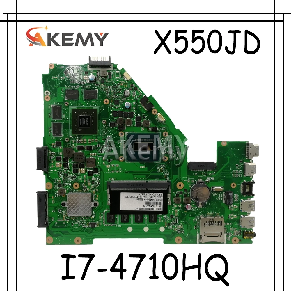 Akemy X550JD X550JK материнская плата для ноутбука For Asus FX50J ZX50J A550J X550J X550JX тест