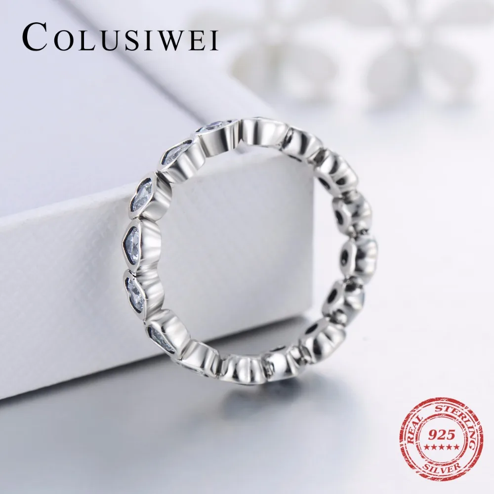 Кольцо с имитацией кольца кольцо из серебра 925 пробы кубическим цирконием вечное