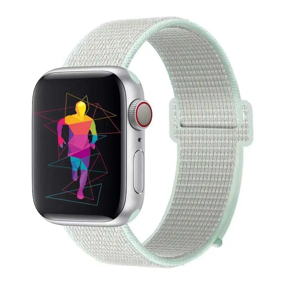 Нейлоновый ремешок для наручных часов Apple Watch 4 серии 3/2/1 38 мм 42 мм из мягкой дышащей ткани, сменный спортивный петля для наручных часов iwatch серии 4 40 мм 44 мм - Цвет ремешка: 21
