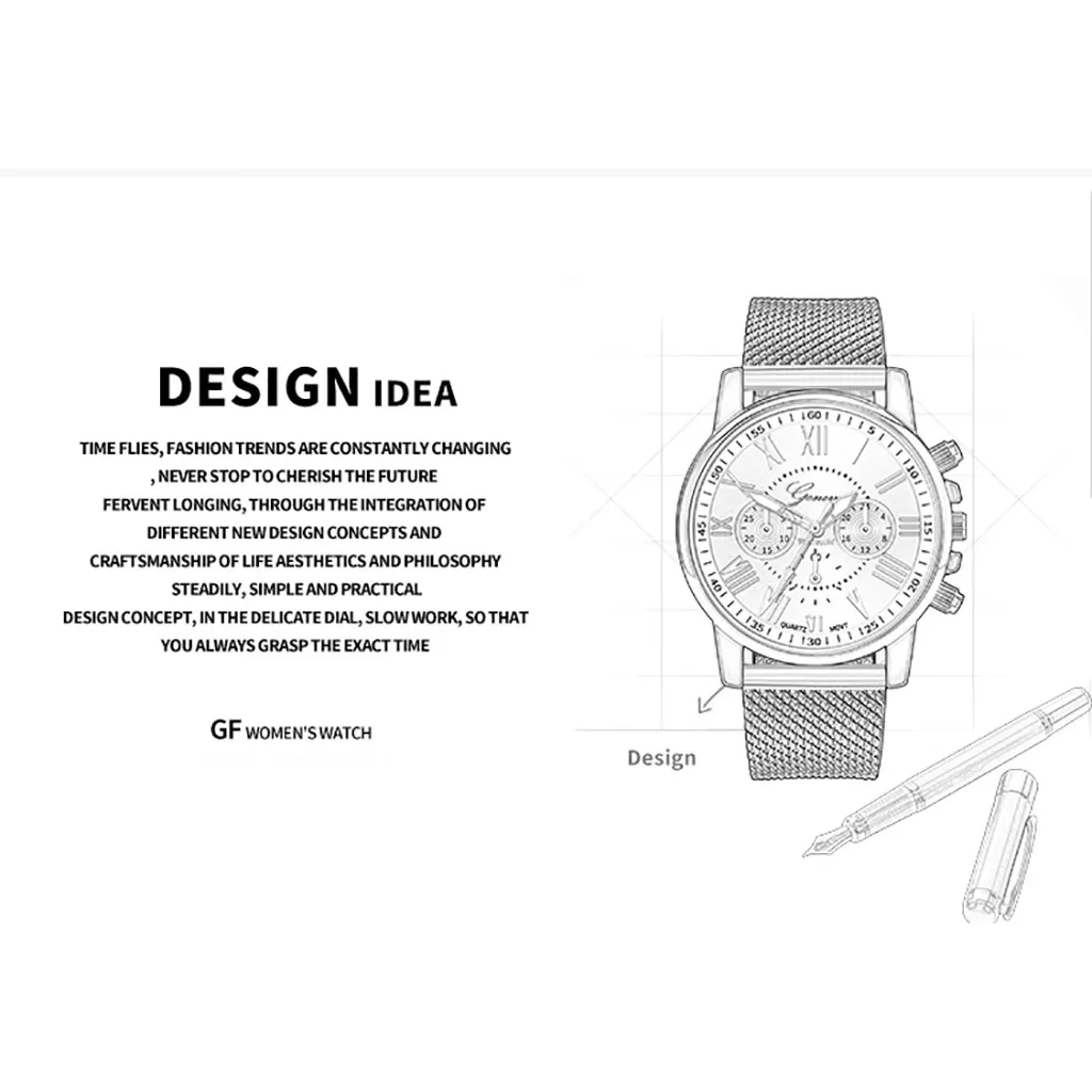 

Luxury Quartz Sport Military Stainless Steel Dial Leather Band Wrist Watch Watch Band Stainless Steel Strap