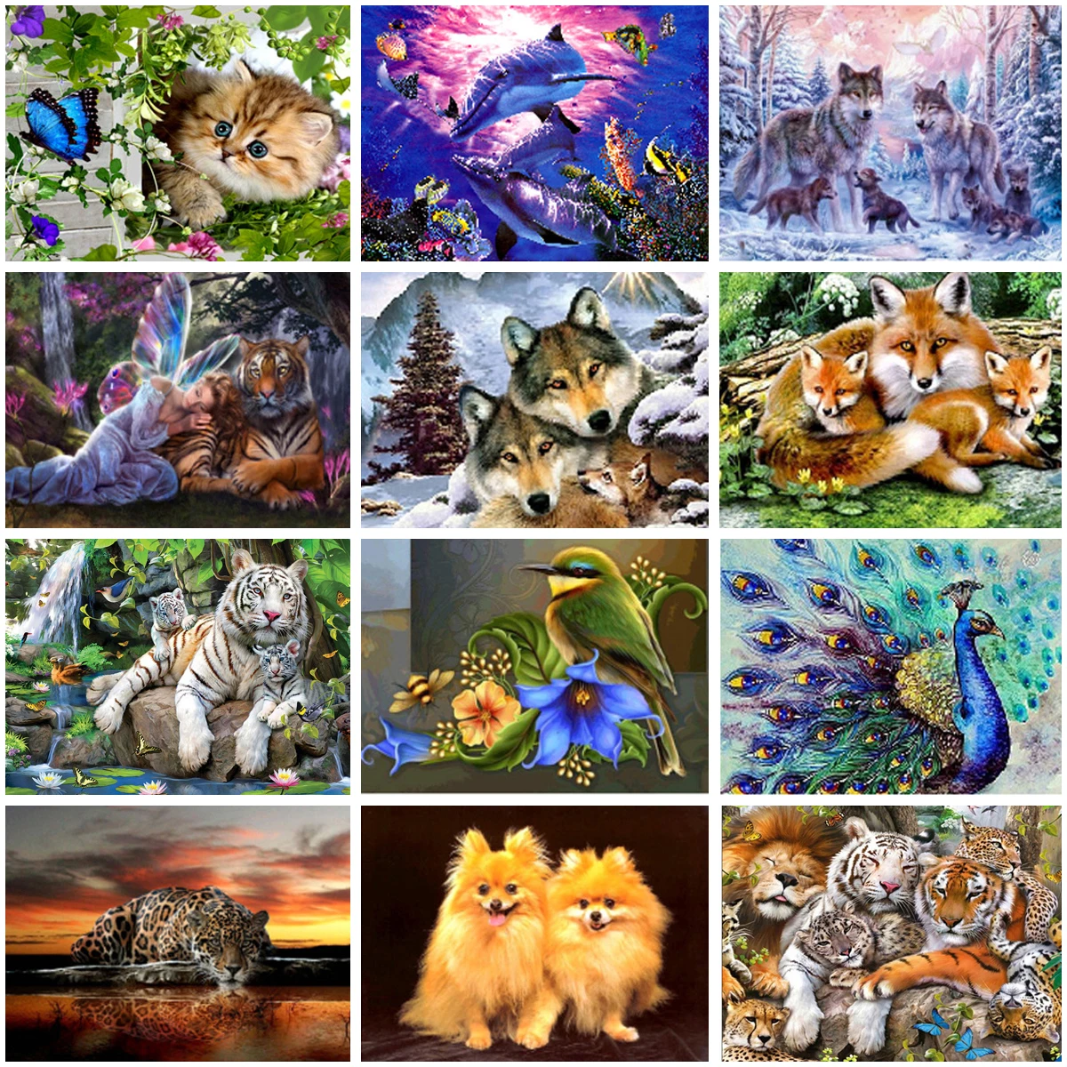 Алмазная живопись 5d &quotсделай сам&quot животное кошка фотообои картина вышивка