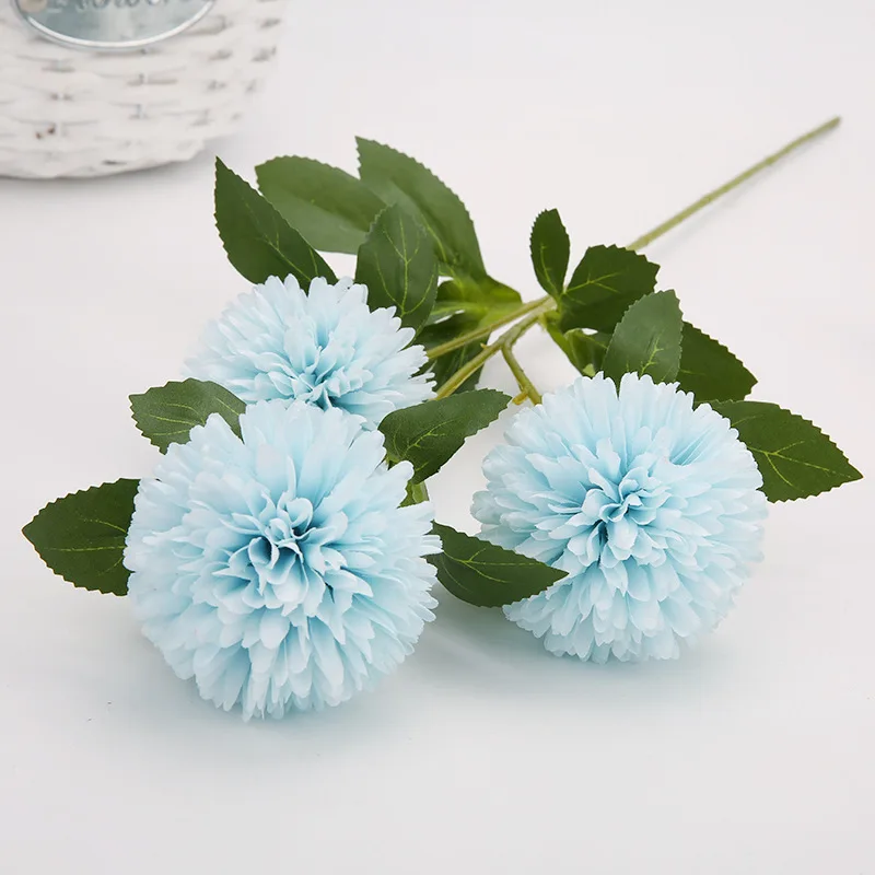 5 пучков/партия искусственные цветы одуванчика сад настоящий сенсорный 3 головки