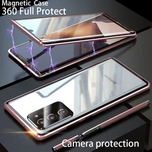Magnetic with screen protector Camera protection For Samsung Galaxy Note 20 Ultra S21 Plus S20 fe Phone Case cover Fundas Metal