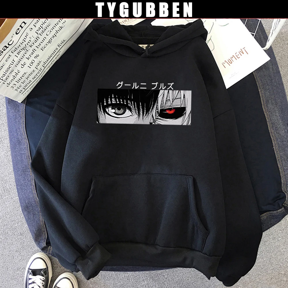 

Токийский Гуль канеки Кен глаза горячие аниме Принт Пуловеры Толстовка свитшот для женщин уличная одежда Харадзюку толстовки женские свит...