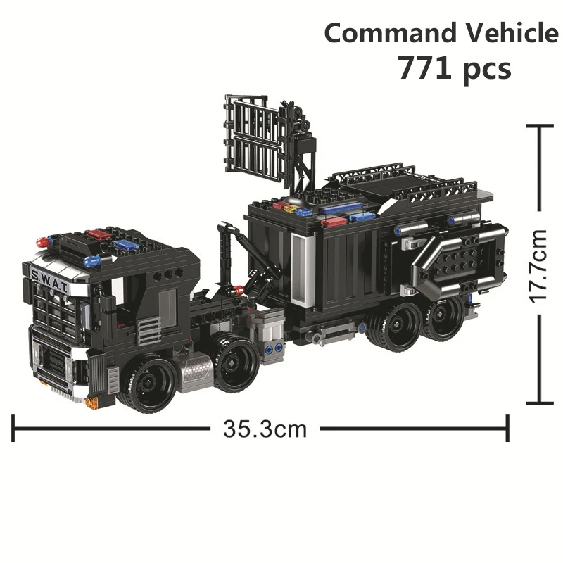 Городская полицейская станция спецназ комплектов военный автомобиль модель