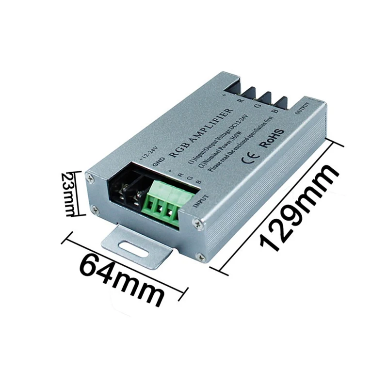 360W RGB led усилитель контроллера DC12V-24V 30A алюминиевый корпус для RGB 5050 3528 SMD Светодиодная лента (art.: 7a48a474d) - 7a48a474d