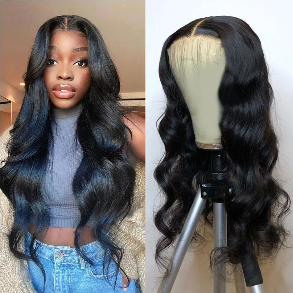 Indian Body Wave Lace Wig 100% Remy Human Hair Lace Wigs Straight Hair Human Hair Wig Water Wave Wig Deep Curly Lace Closure Wig