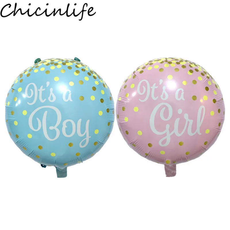 

Chicinlife 5Pcs 18inch It's A Boy/Girl Foil Balloons Gender Reveal Party Decoration Happy Birthday Newborn Baby Shower Supplies