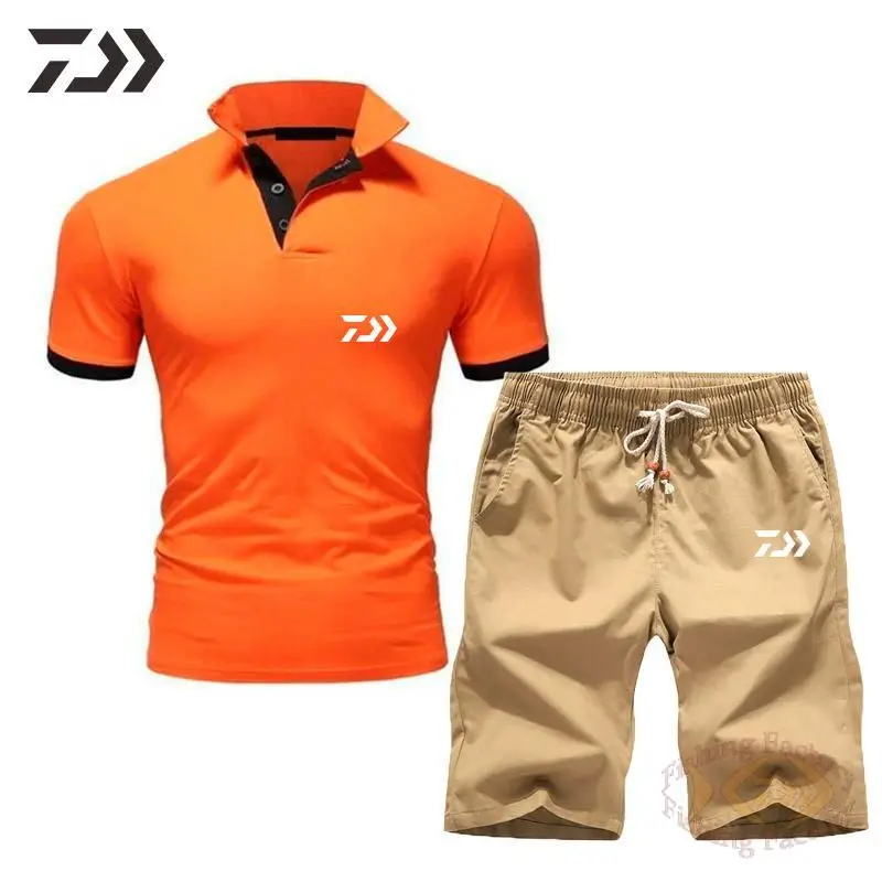 

2021 New Mens Summer Autumn Daiwa Fishing t Shirt Breathable Polo Shirts Fishing Clothes Solid Shorts Casual Fishing Clothing