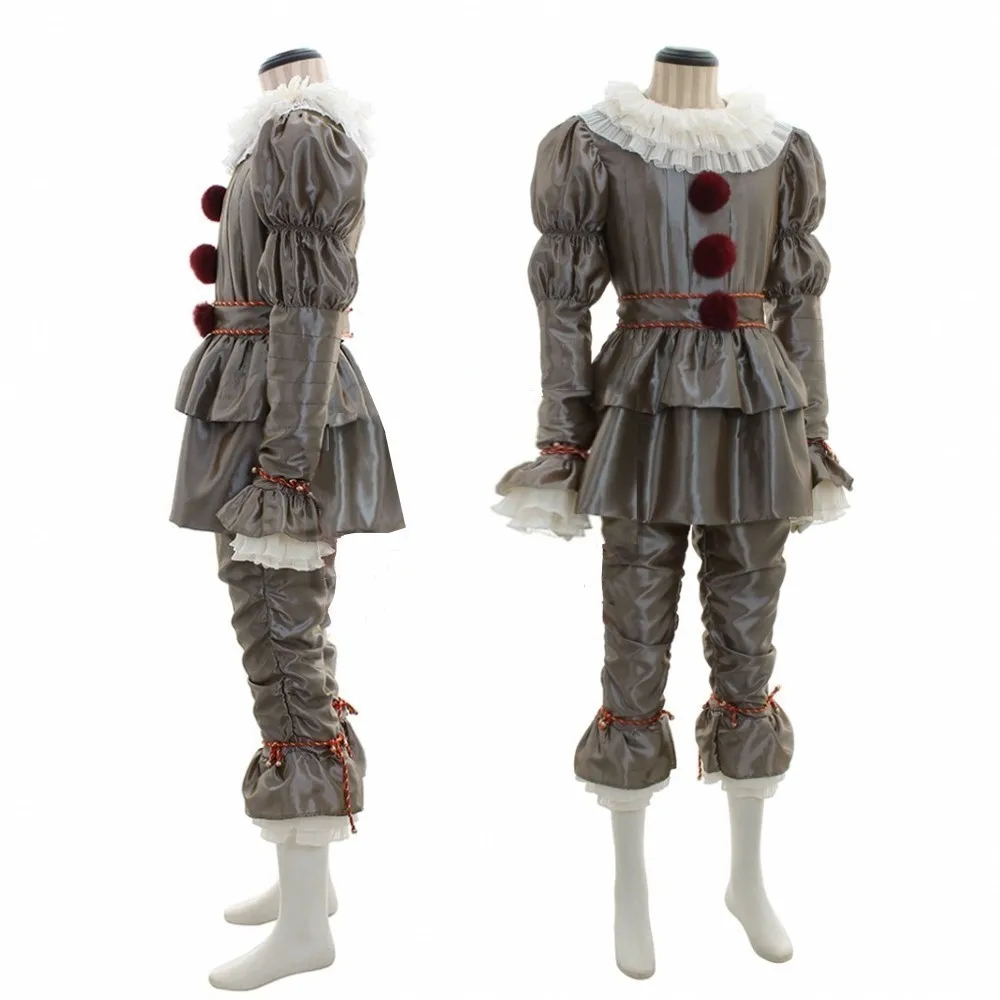 Movie Chapter Two Pennywise Cosplay Costume Clown Halloween Costumes Gloves Mask Adult Kids cosplay halloween cos |