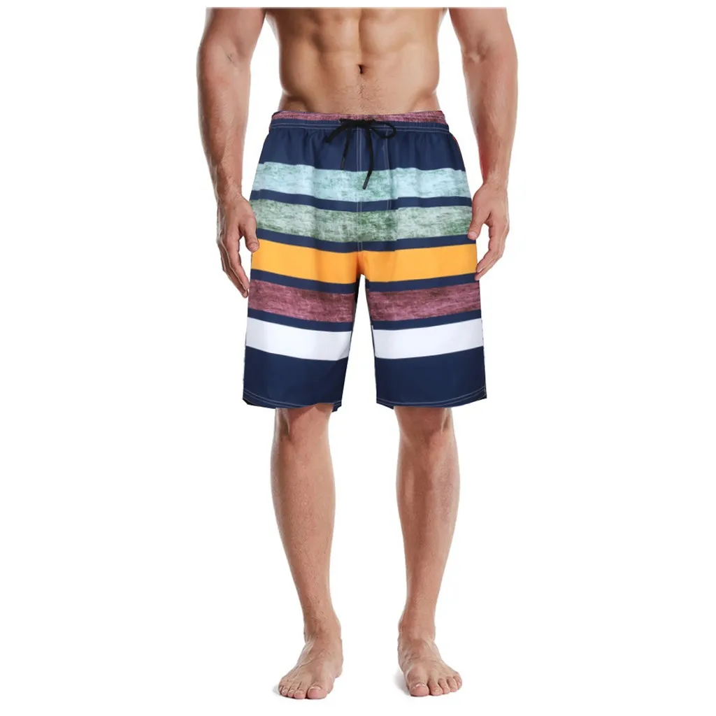 Новинка 2020 летние пляжные мужские шорты с принтом повседневные быстросохнущие