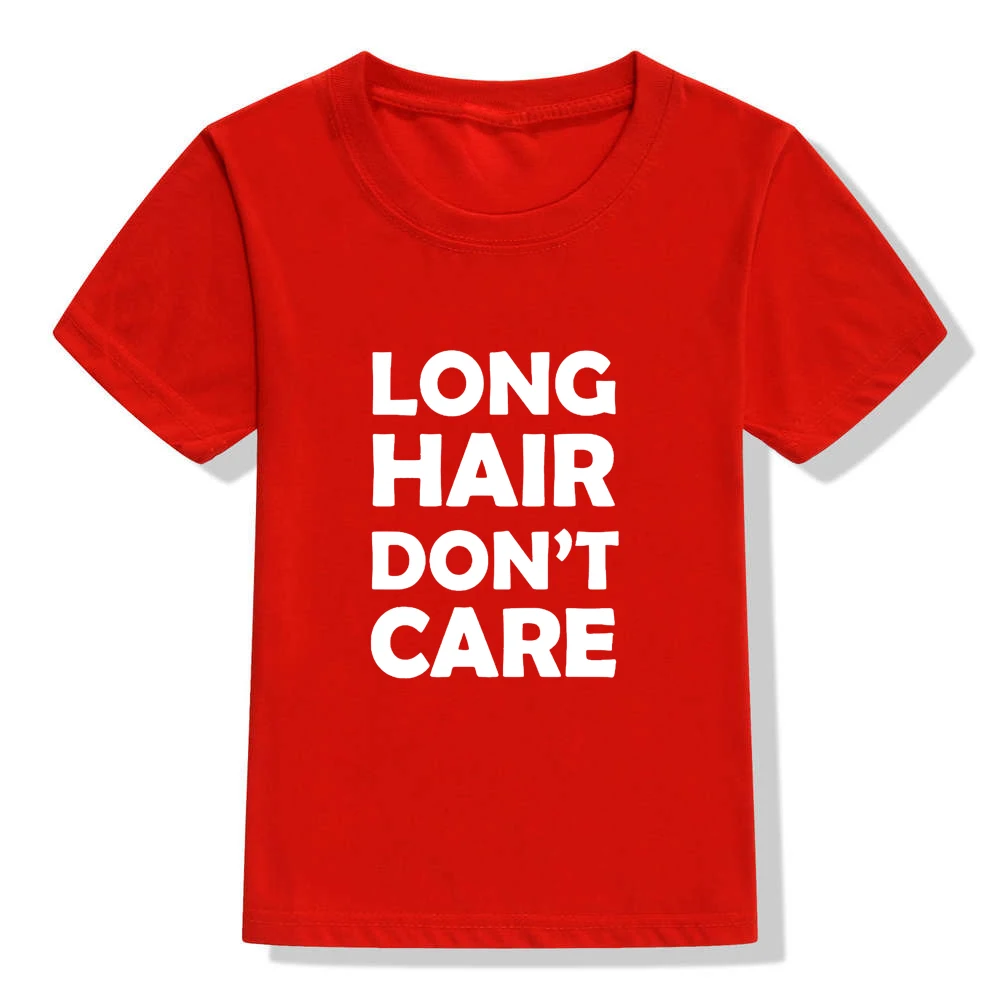 Camiseta de pelo largo para ni&ntilde;os, camisa de manga corta a la moda para j&oacute;venes o ni&ntilde;os peque&ntilde;os, color negro, informal-4