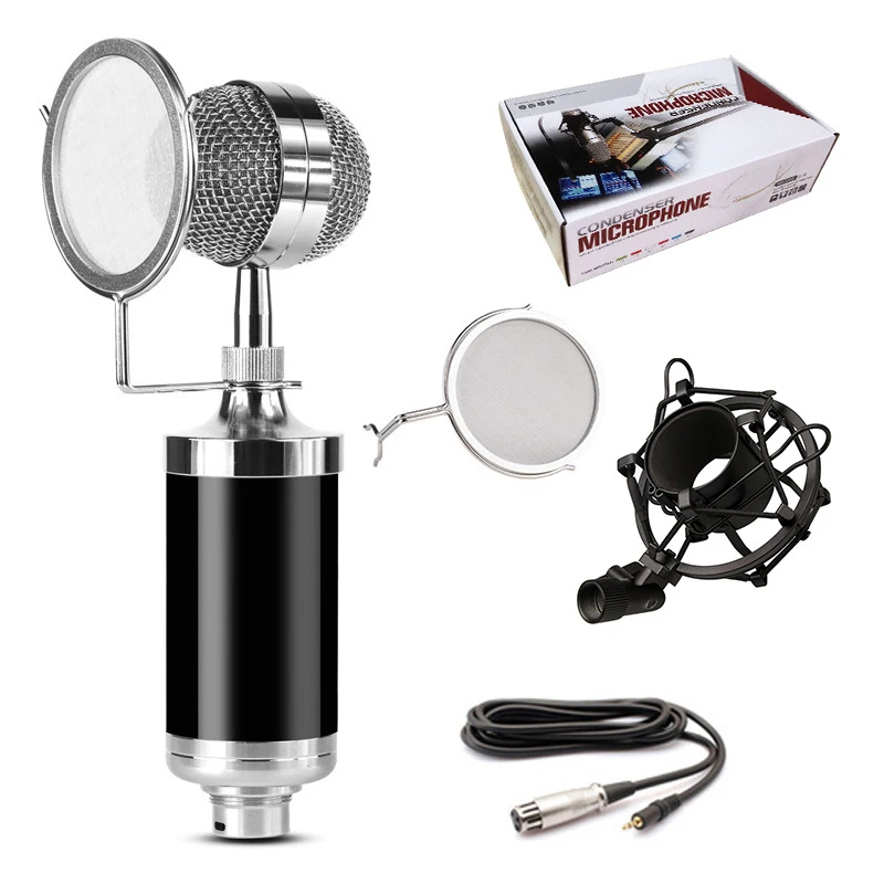 

Condenser microphone set metal material K song anchor recording equipment independent CPU operation
