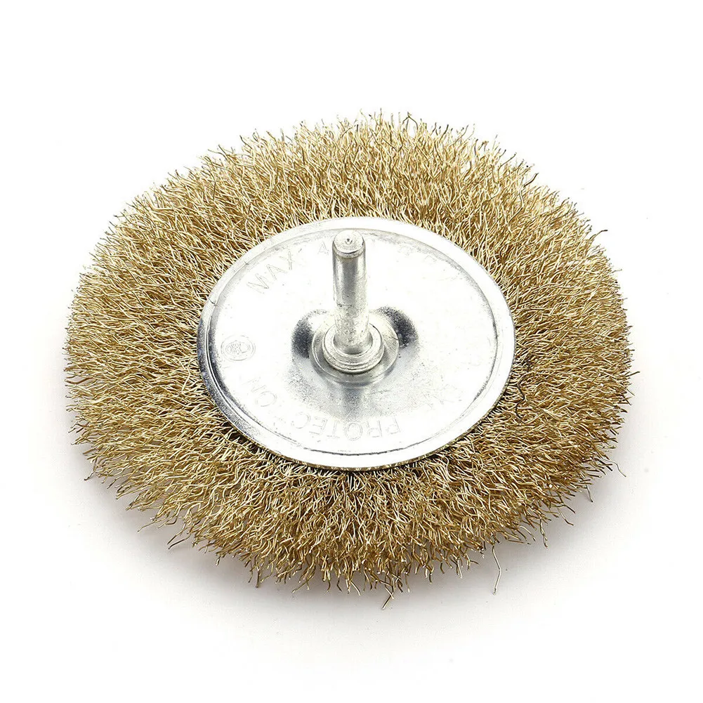 

40-100mm Cup Flat Brush 7pcs Drill Wire Wheel Cleaning Heavy Duty Metal Plastic Handle