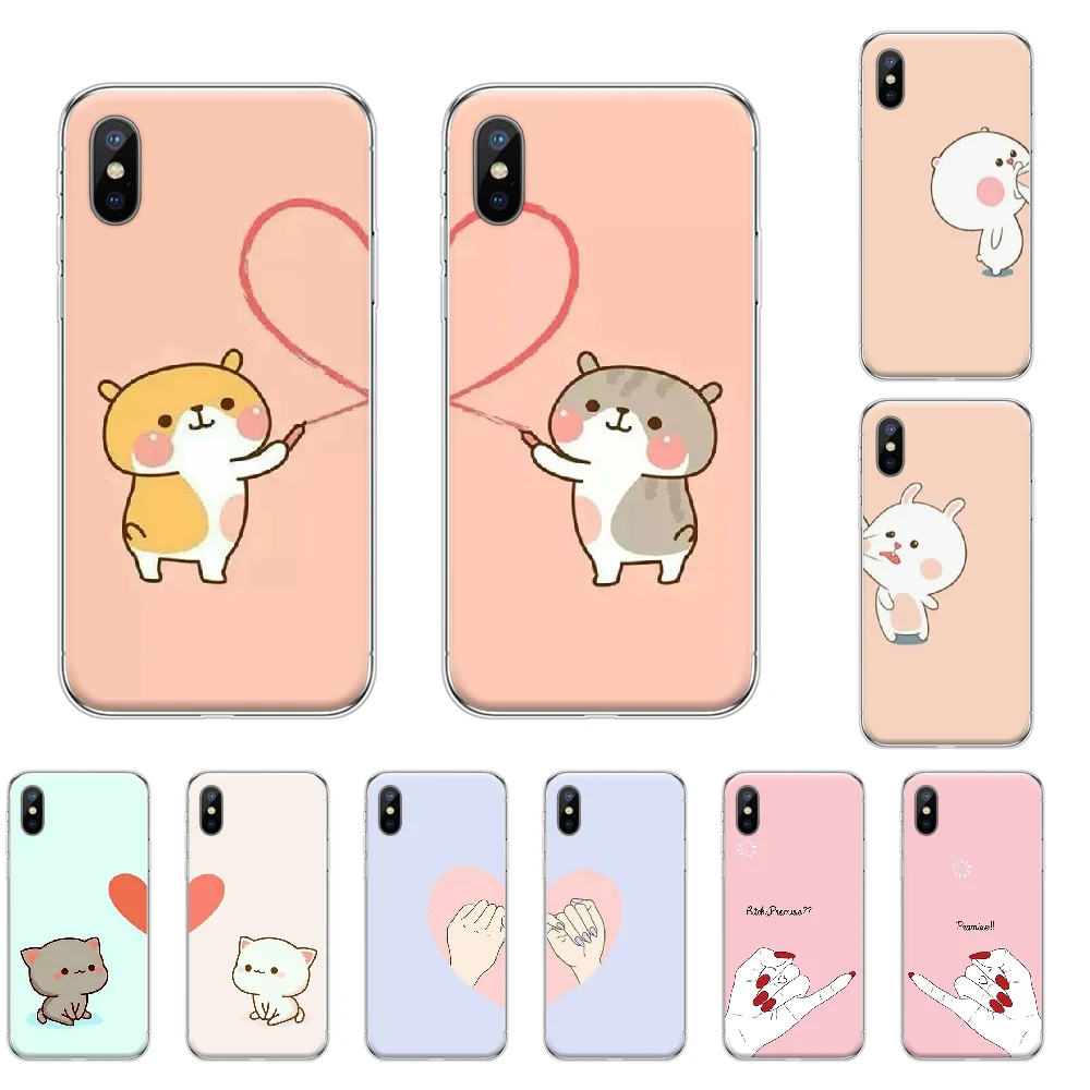 Влюбленные лучшие друзья пара Чехол черный мягкий чехол для телефона iphone 4 4S 5 5S SE