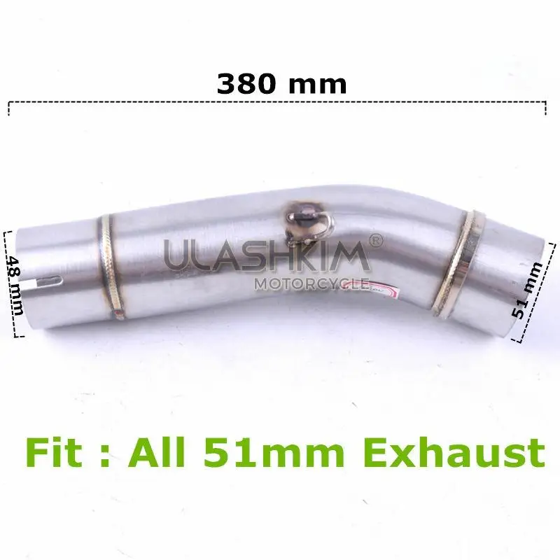 

Motorcycle Full System Exhaust Muffler Middle Link Pipe Slip On For Honda CB400 CB 400