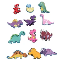 single sale 1 pcs cartoon dinosaur slipper accessories color cute little dinosaur shoe charms for x mas party gifts 2p 7l 4