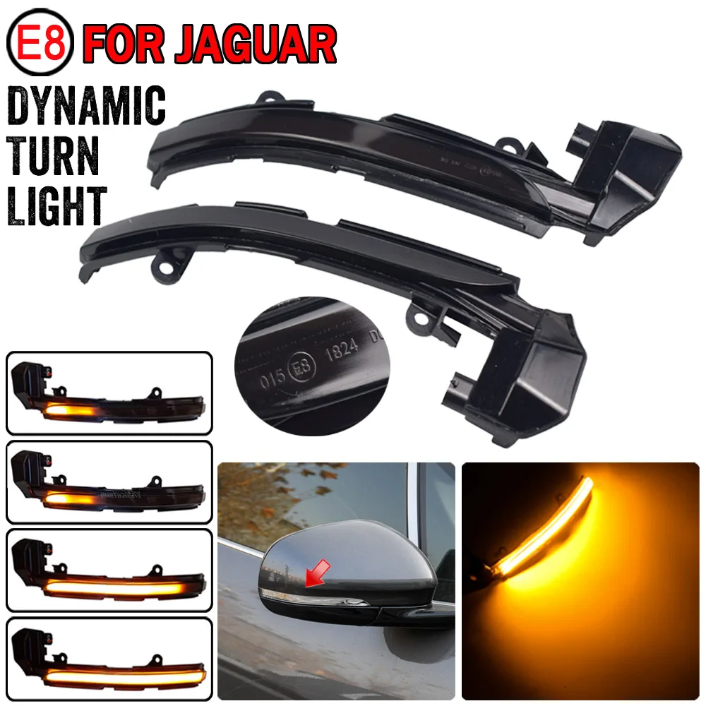 

2pcs For Jaguar XJ X351 2010-2019 Dynamic Indicator Blinker Startup Breath Light 2 pcs Side Wing Superb Mirror Indicator