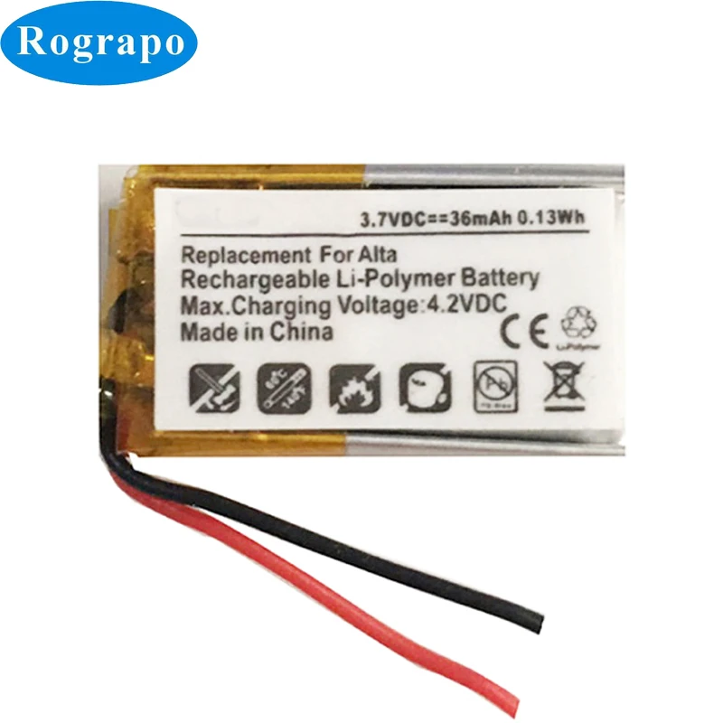 New 3.7V 36mAh Li-Polymer Replacement Battery For Fitbit Alta Accumulator 2-wire