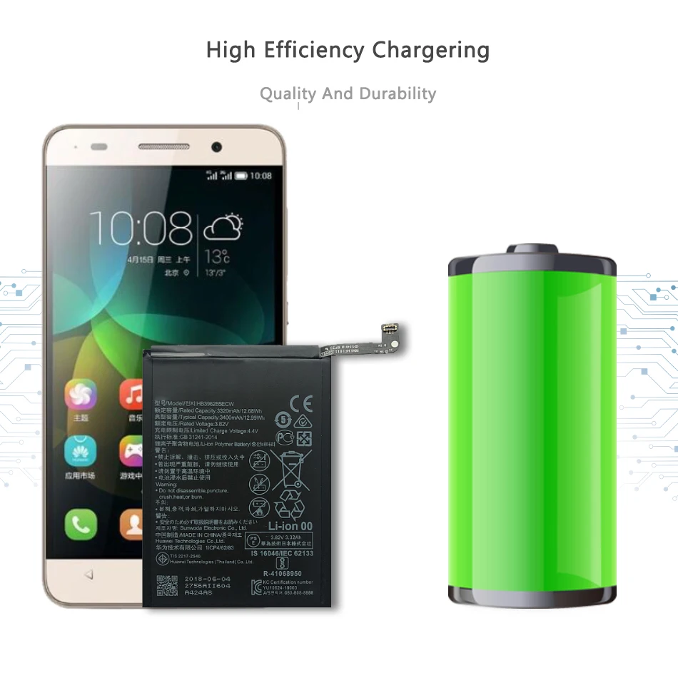 Аккумулятор HB386589ECW для Huawei P10 Plus P20 P30 Pro Mate20 Honor 10 Lite 8X View V10 Nova 3 4 COL AL00|Аккумуляторы