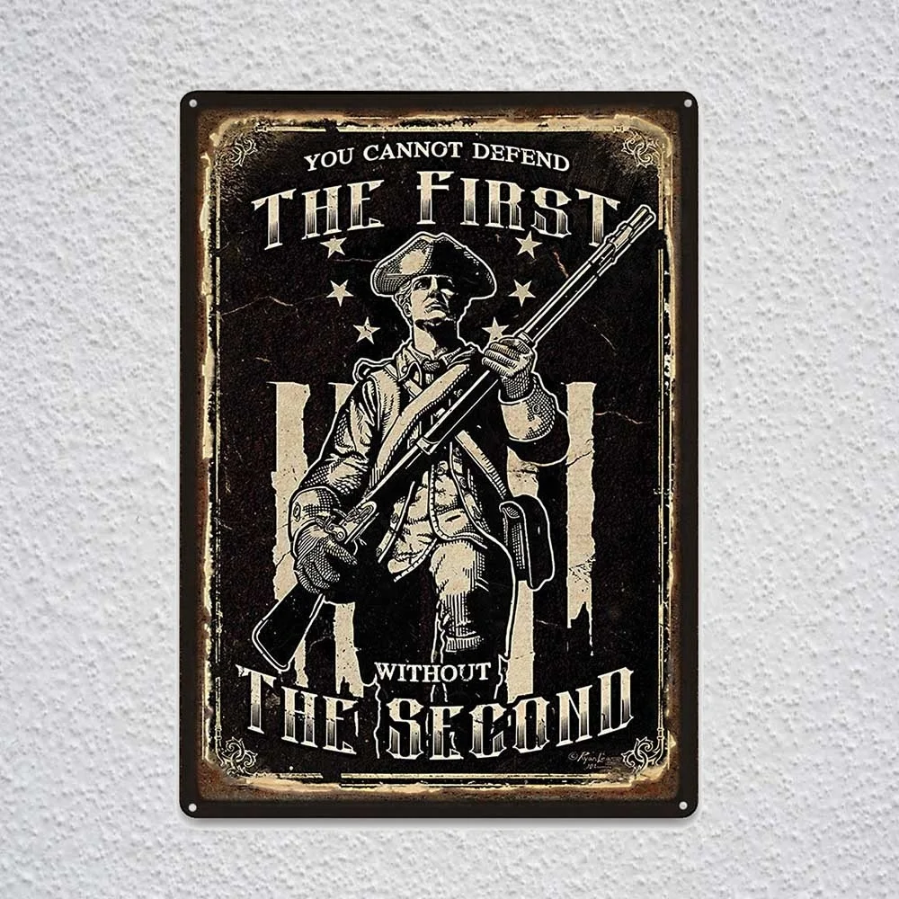 

River's Edge First Amendment Tin Sign Metal Sign Metal Poster Metal Decor Metal Painting Wall Sticker Wall Sign Wall Decor