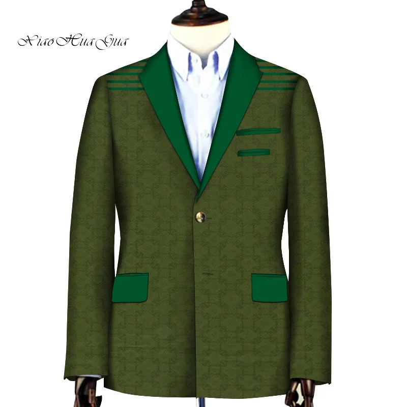 Мужские модные вечерние костюмы с блейзером пиджак в африканском стиле Дашики