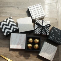 8 98 93 5cm black white classic mix style chocolate paper box 10 set valentines day candy boxes diy handmade wedding use