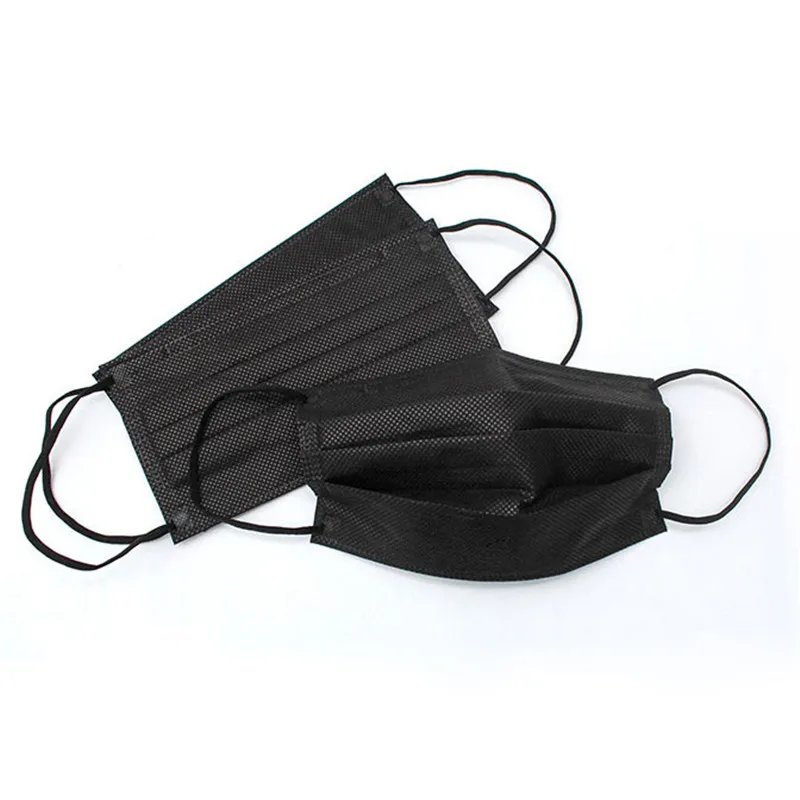 

5/10/20/50/100/200/300pcs Disposable Medical Mask Black 3-Layer Mouth Covers Masque for Adult Protective Face Masks Mascarilla