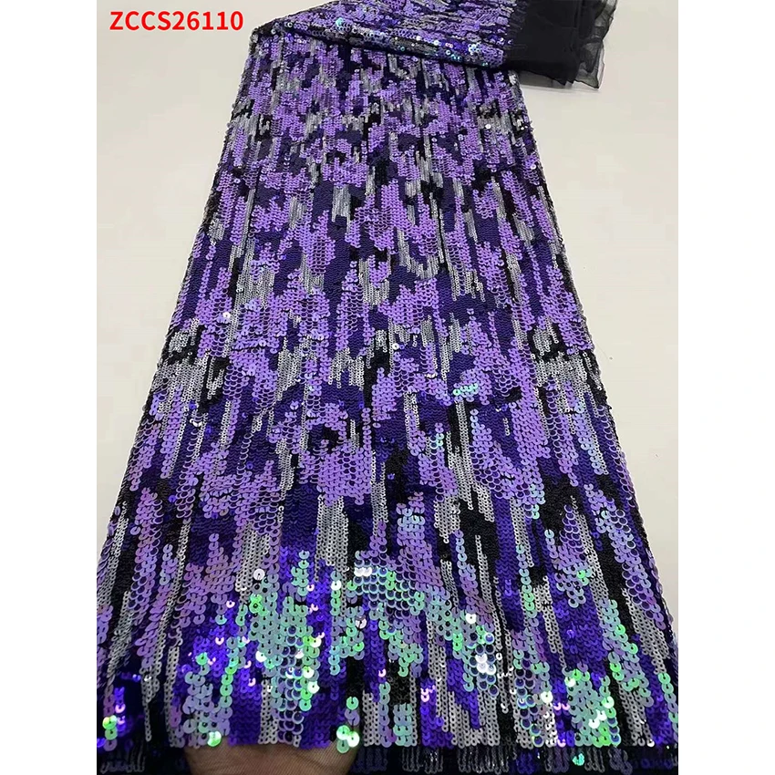 

Distinctive African French Lace Eco-Friendly Sewing Clothes Nigerian Beads ​Sequins Fabric For Party Dress ZCCS26110