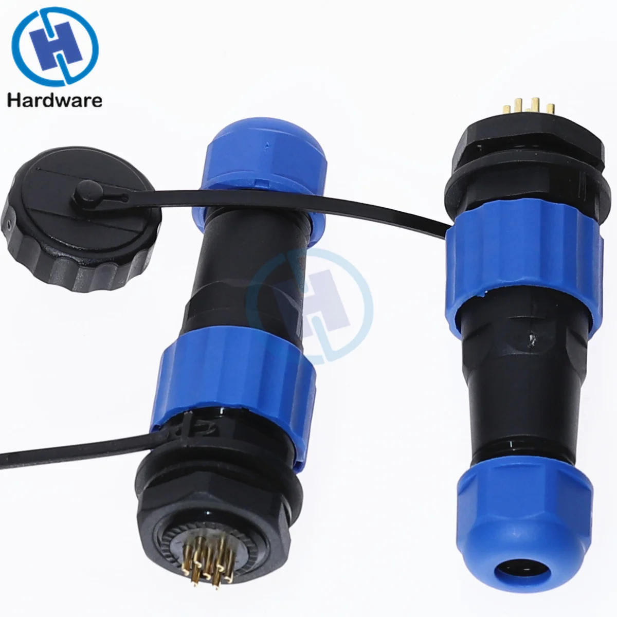 Водонепроницаемый разъем штекер и гнездо 2/3/4/5/6/7/8/9 контактов Панельное крепление