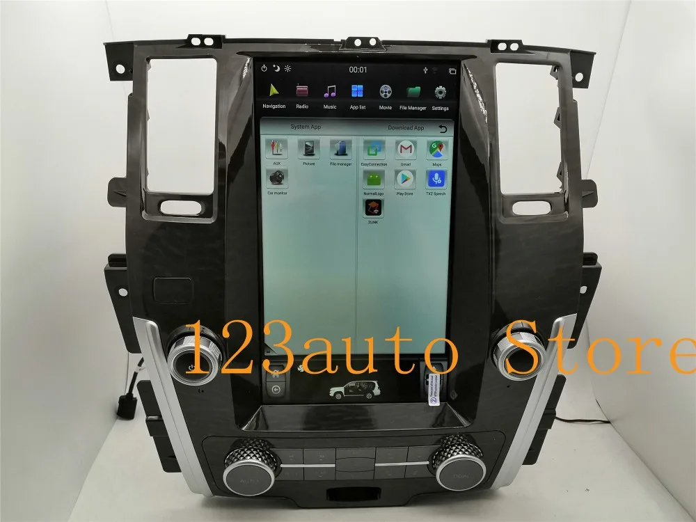 13,6 дюймов вертикальный Tesla стиль Android 8,1 автомобильный DVD gps плеер Мультимедиа naivigation для NISSAN PATROL 2010- PX6 HDMI