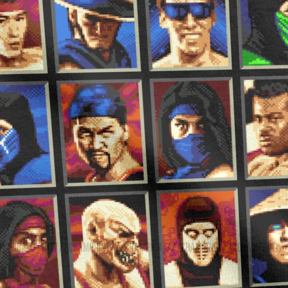 Винтажная Футболка Mortal Kombat II Genesis 16 бит ретро-футболка для геймеров коллаж