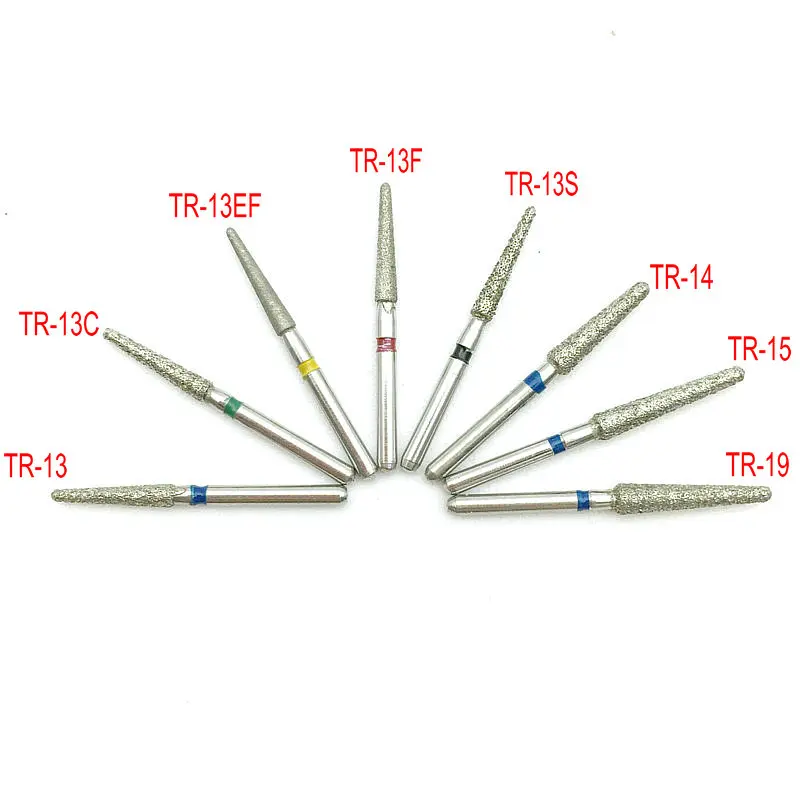100 шт. стоматологические FG боры алмазные серии TR сверла 1 6 мм для