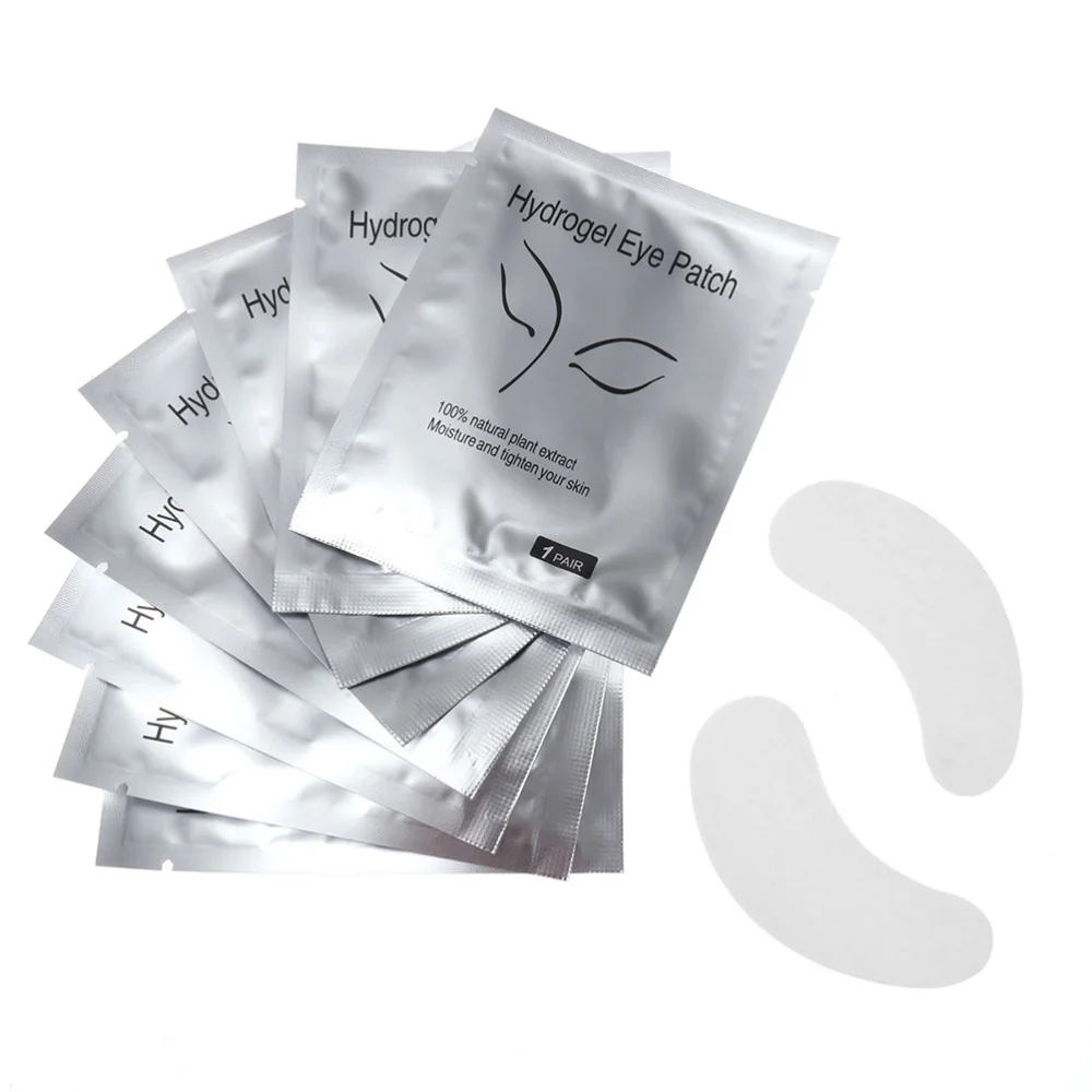 

100 Pairs Eye Shadow Protector Pads Eye Patches & for Lower Eyelid (Pearlescent) & 100 Pcs Grafting Eyelash Brushes (Rose Re