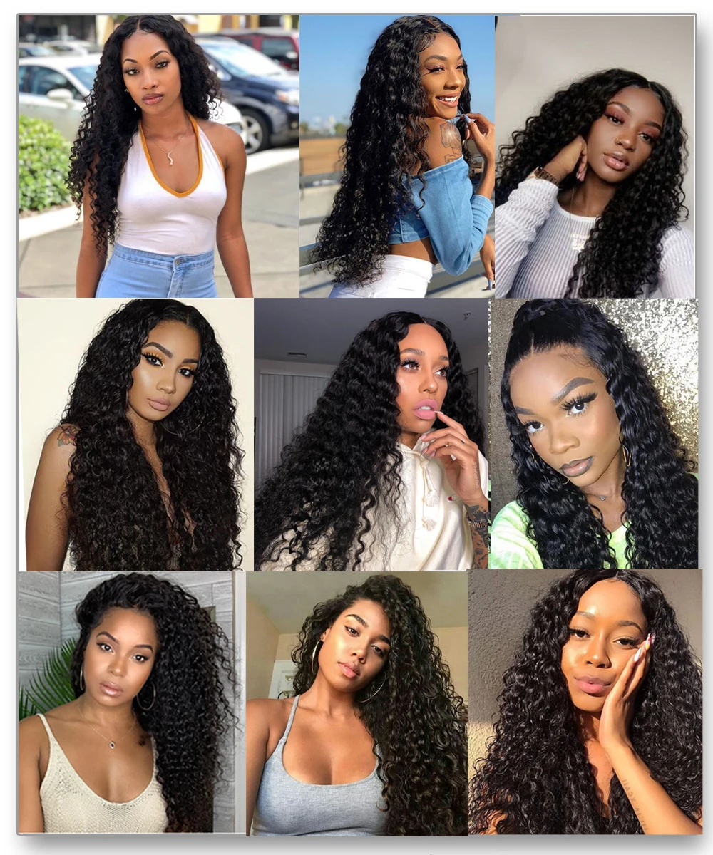 

Fabwigs 13x6 Deep Part Lace Front Wig Pre Plucked Brazilian Curly Lace Front Human Hair Wigs with Baby Hair 6inch Deep Part